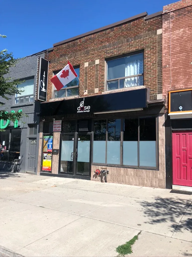 Dose Shisha Lounge storefront at 1336 Danforth Ave, Toronto